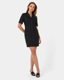 Nia Button Linen Dress