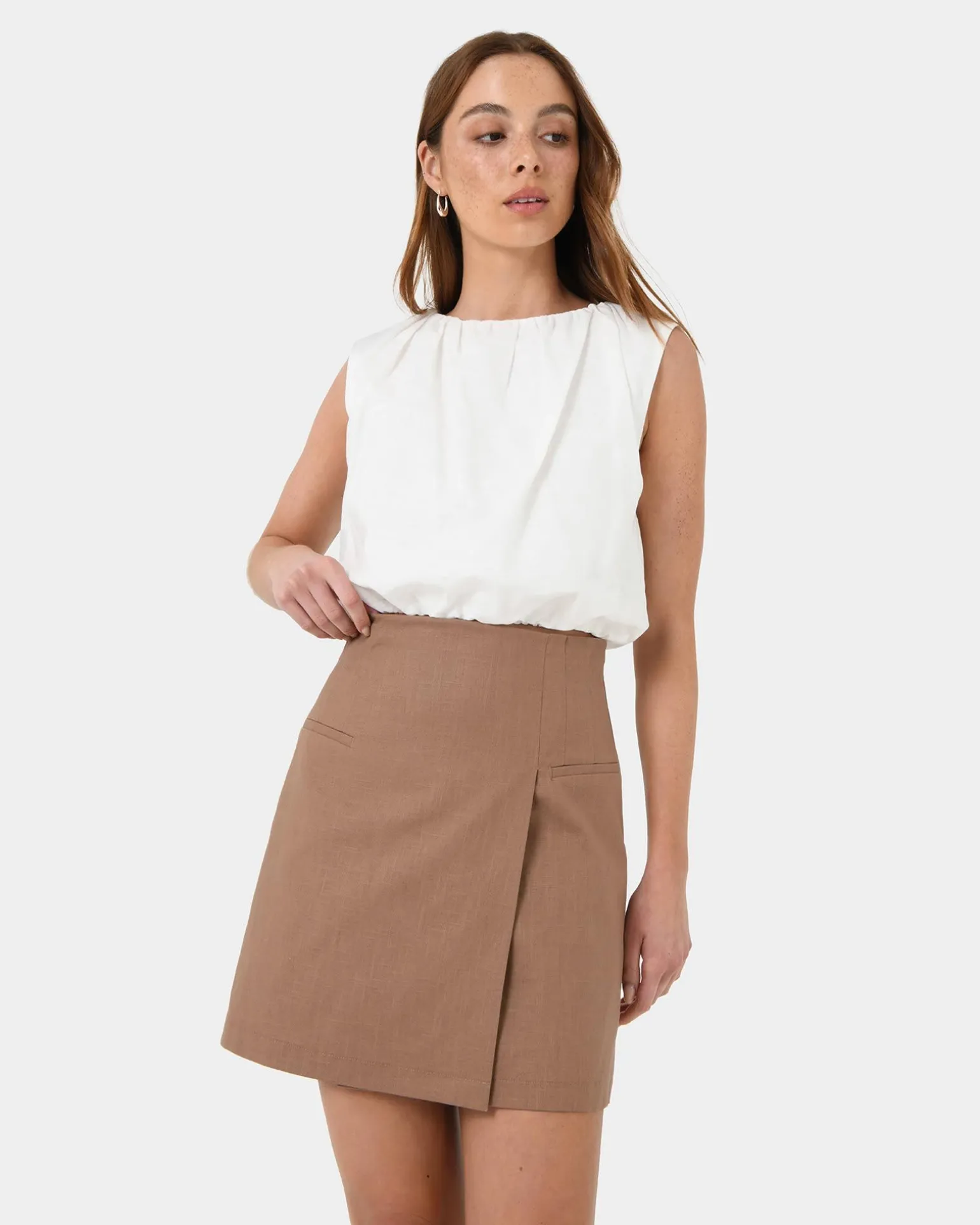 Nia Mini Linen Skirt