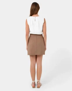 Nia Mini Linen Skirt