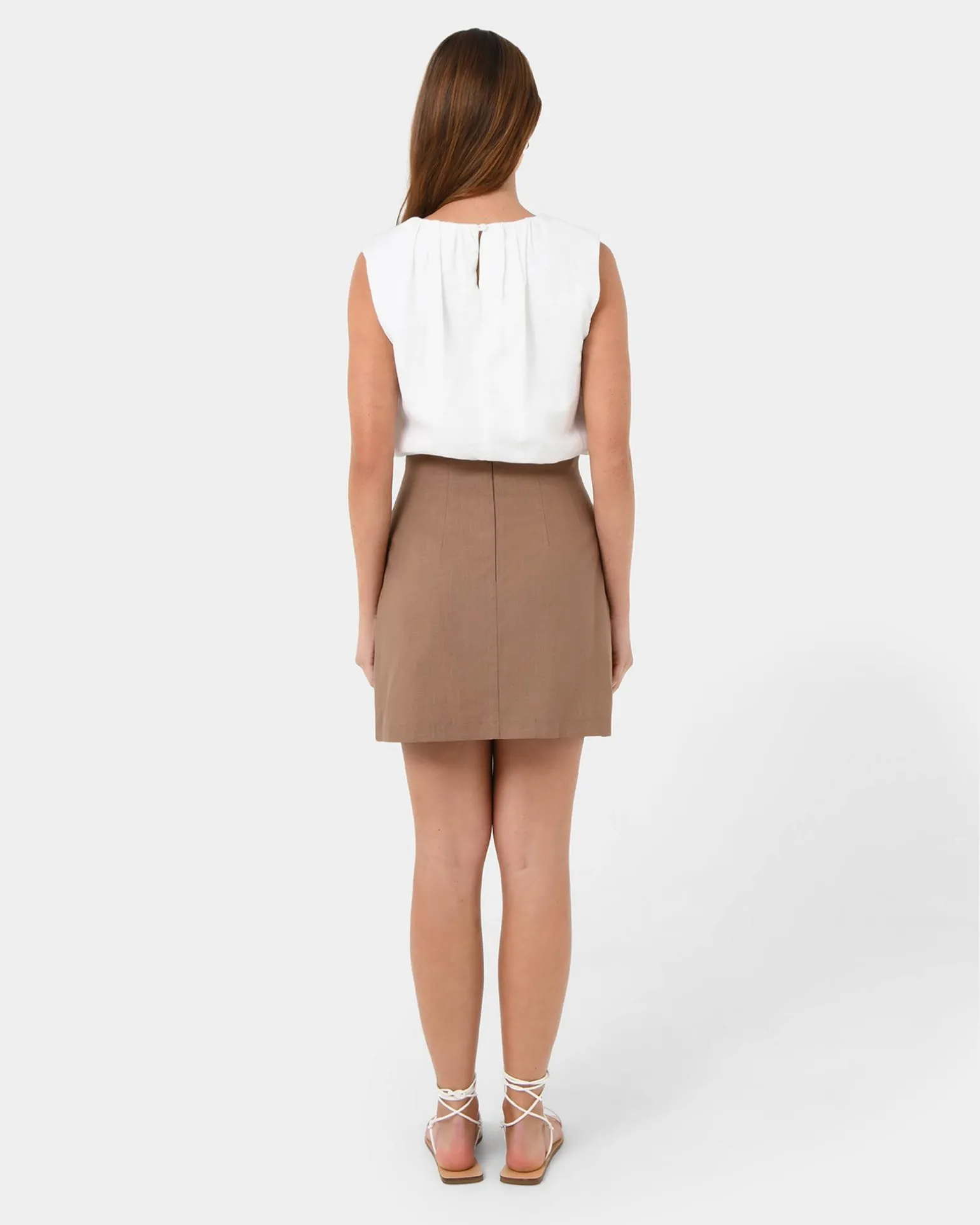 Nia Mini Linen Skirt