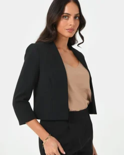 Nikki Collarless Crop Jacket