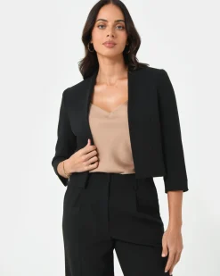 Nikki Collarless Crop Jacket