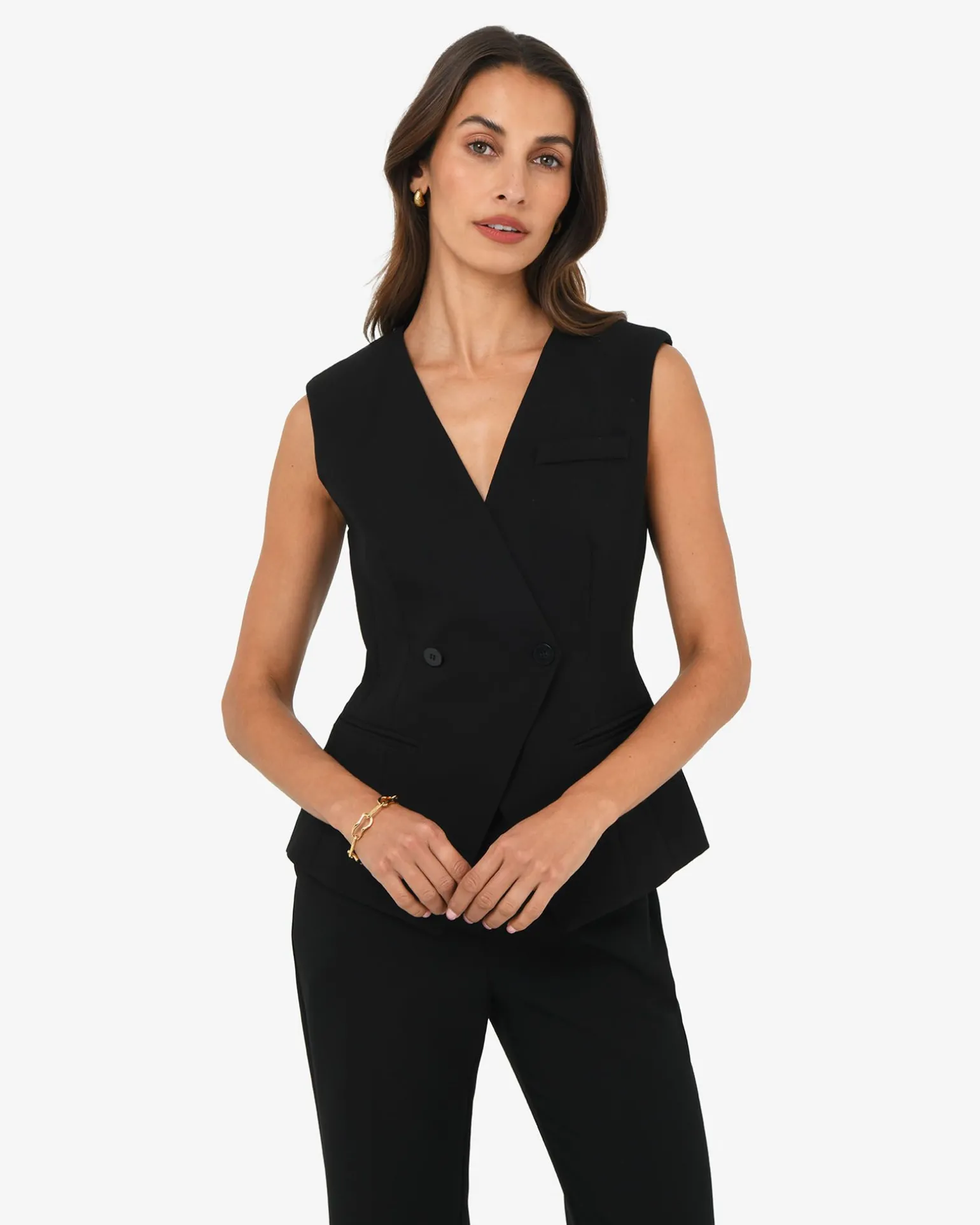 Nikki Collarless Vest