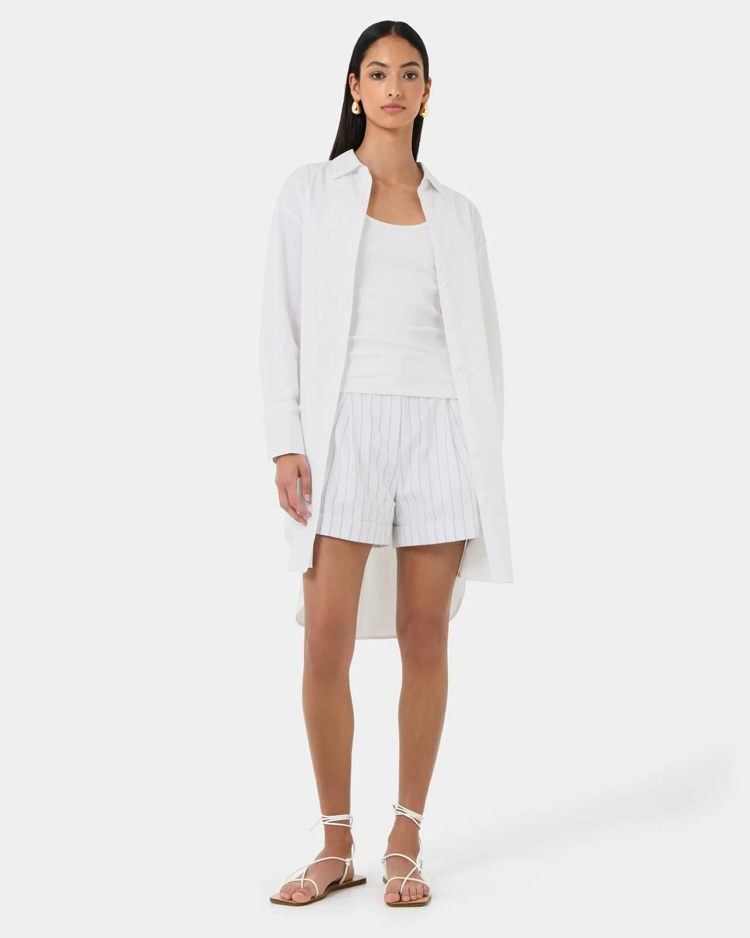 Oakley Cotton Tie Shirt Dress