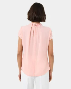 Olivia Pleated High Neck Top