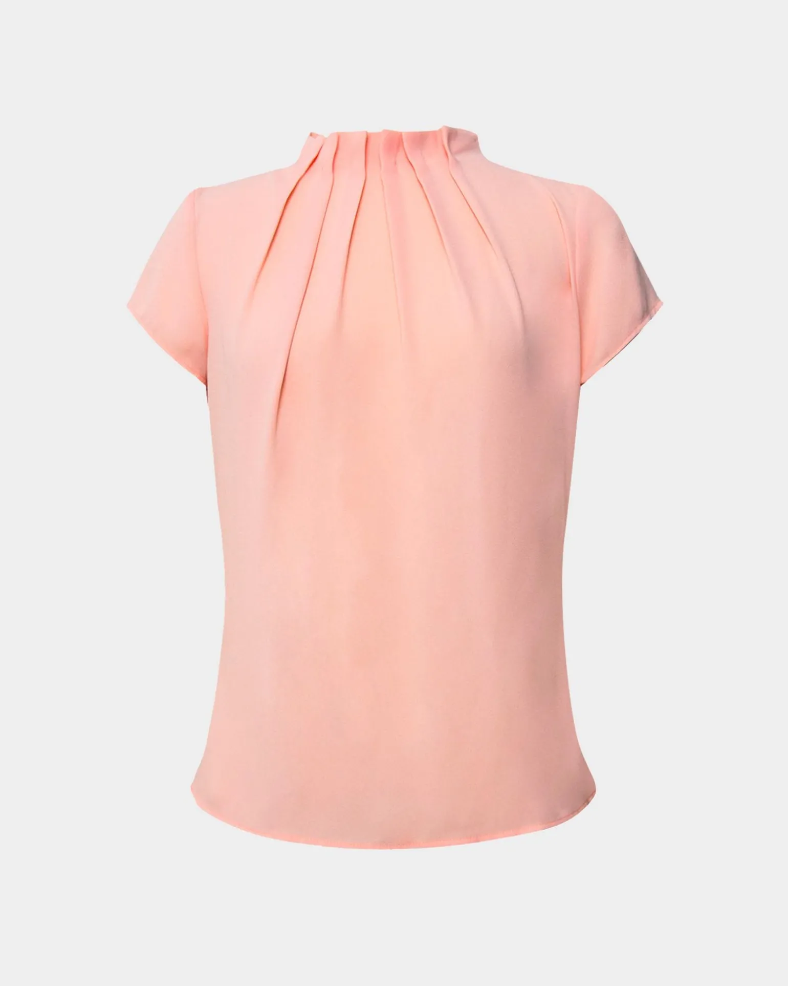Olivia Pleated High Neck Top