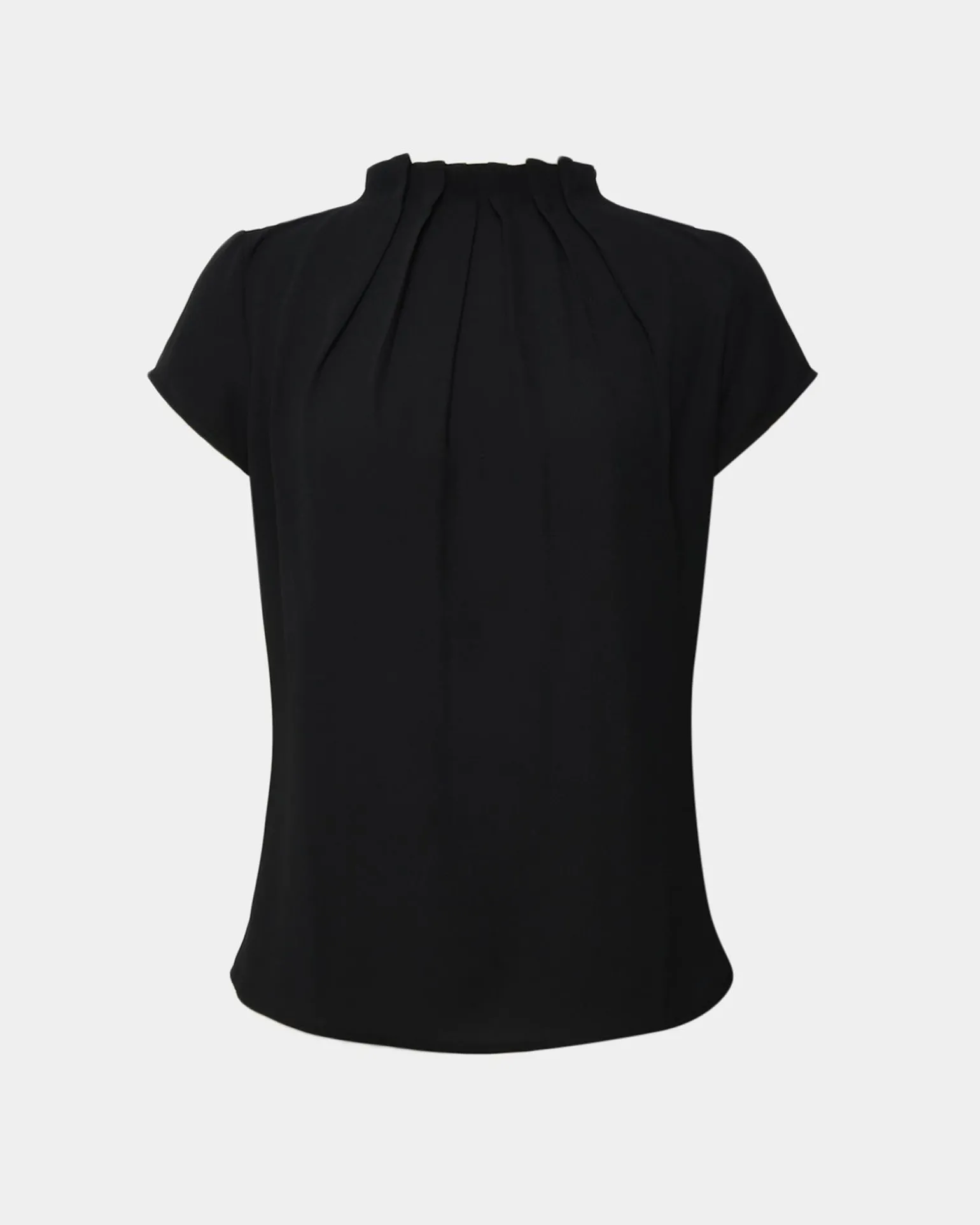 Olivia Pleated High Neck Top
