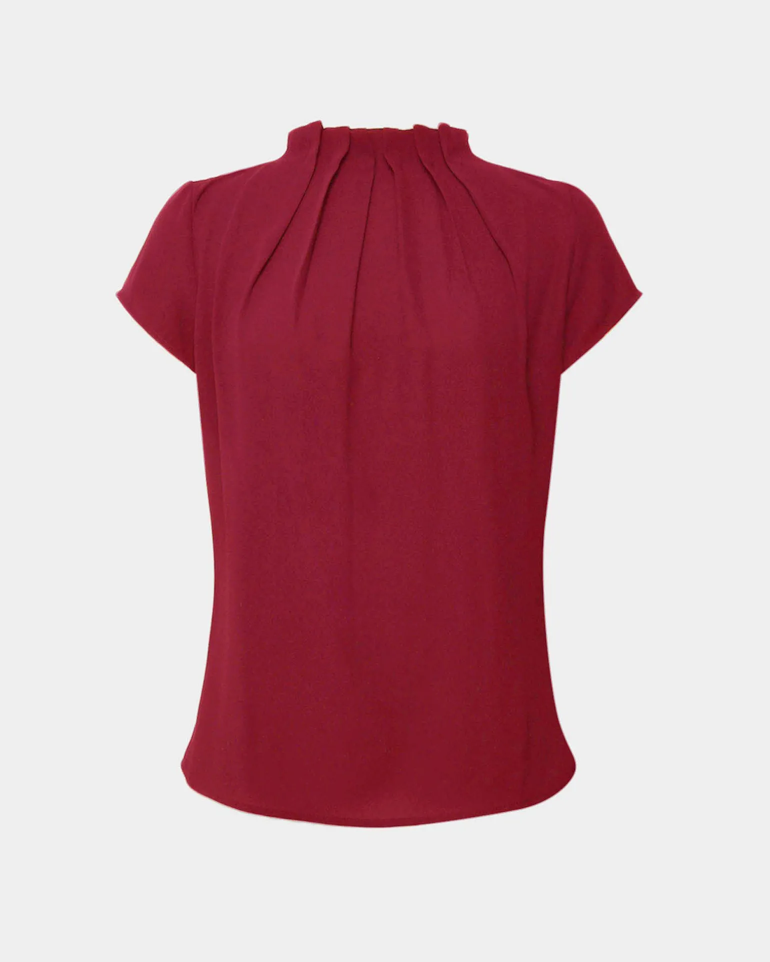 Olivia Pleated High Neck Top
