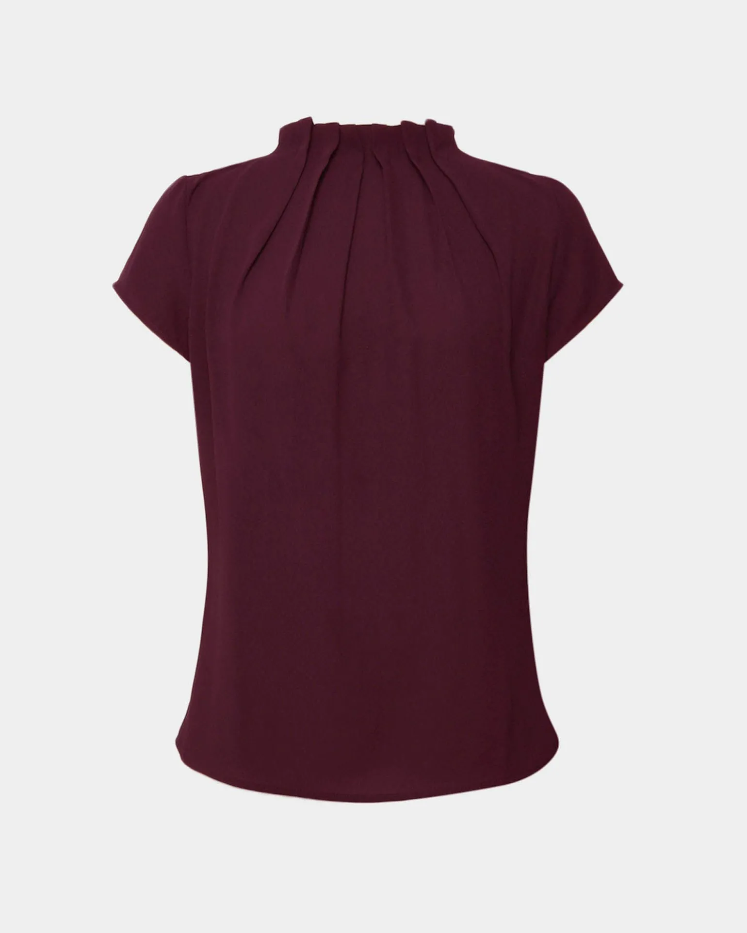 Olivia Pleated High Neck Top