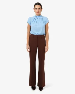 Olivia Pleated High Neck Top
