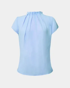 Olivia Pleated High Neck Top