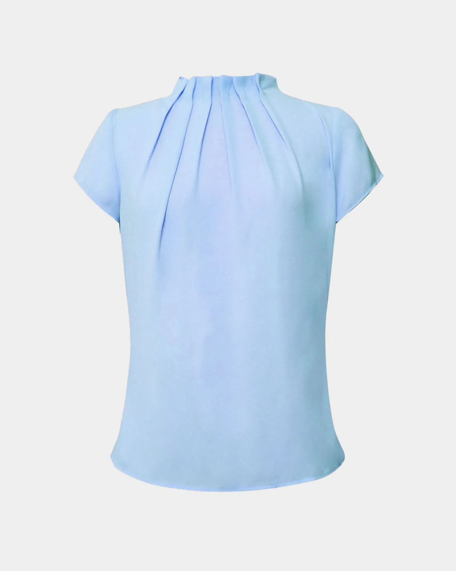 Olivia Pleated High Neck Top
