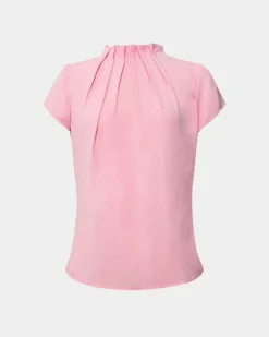 Olivia Pleated High Neck Top