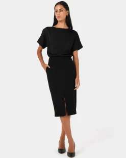 Orlanda Front Slit Skirt