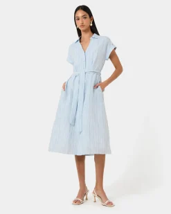 Paris Linen Midi Dress
