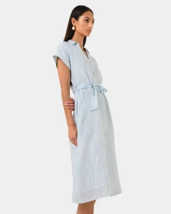 Paris Linen Midi Dress