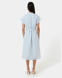 Paris Linen Midi Dress