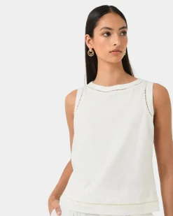 Perry Linen Embroidery Top