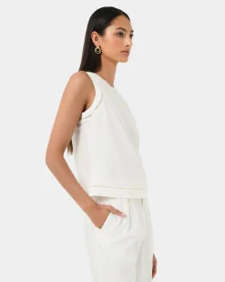 Perry Linen Embroidery Top