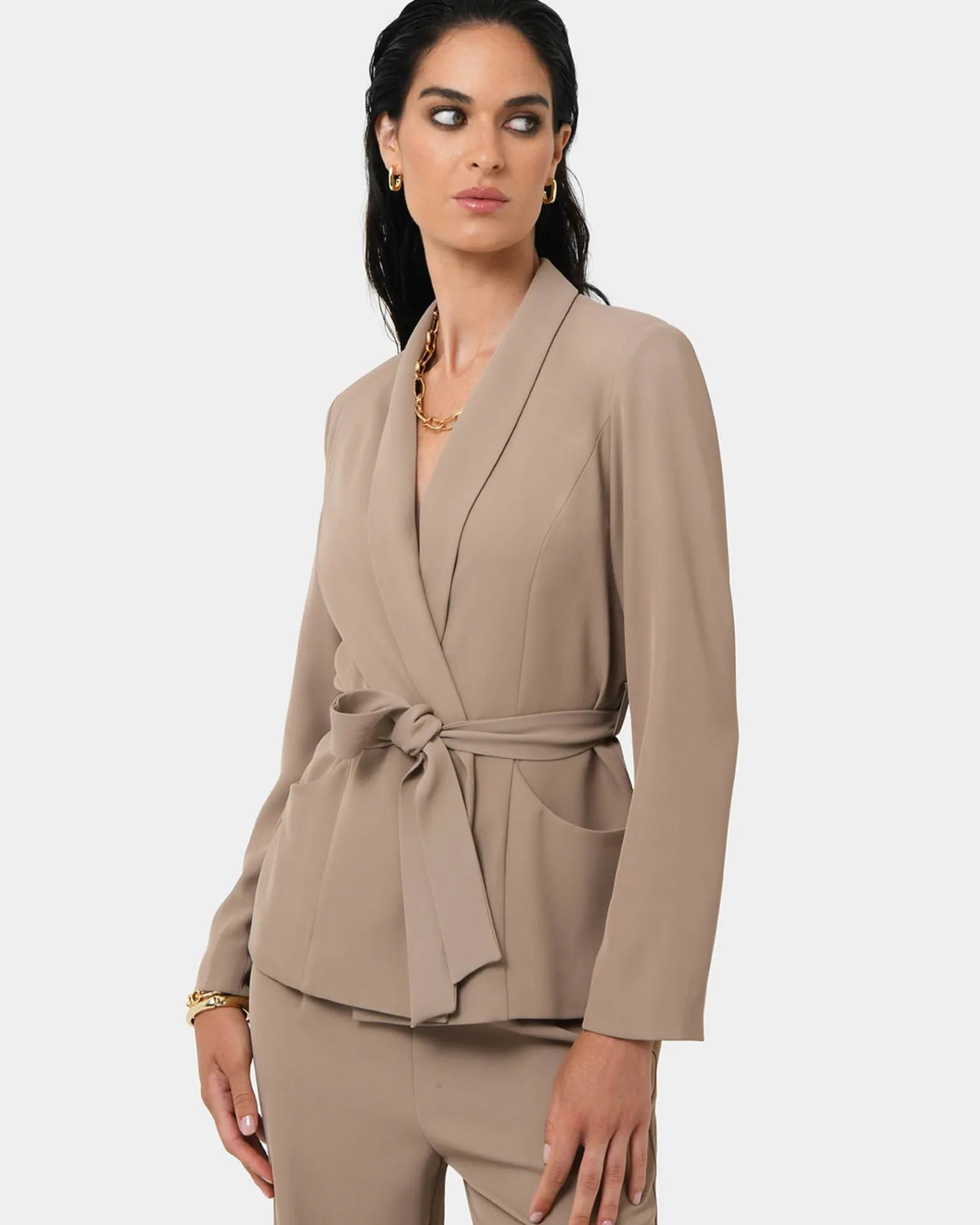 Rain Belted Blazer