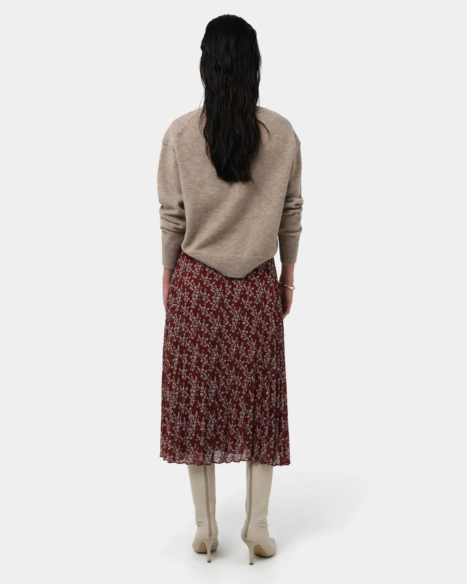 Rema Floral Pleated Skirt