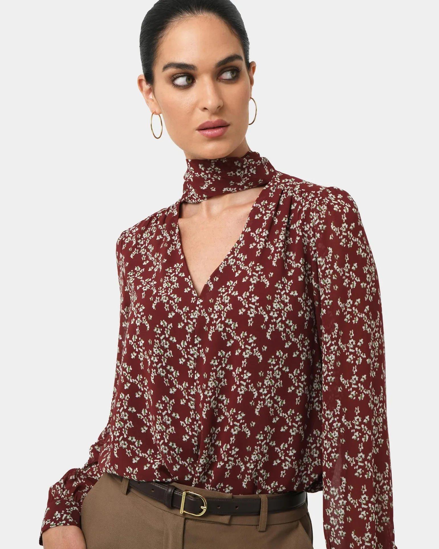 Rema Floral Tie Blouse