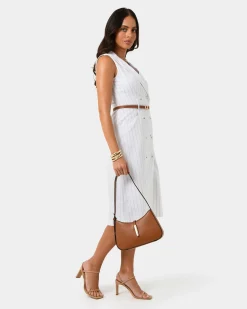 Ria Stripe Cotton Blend Dress
