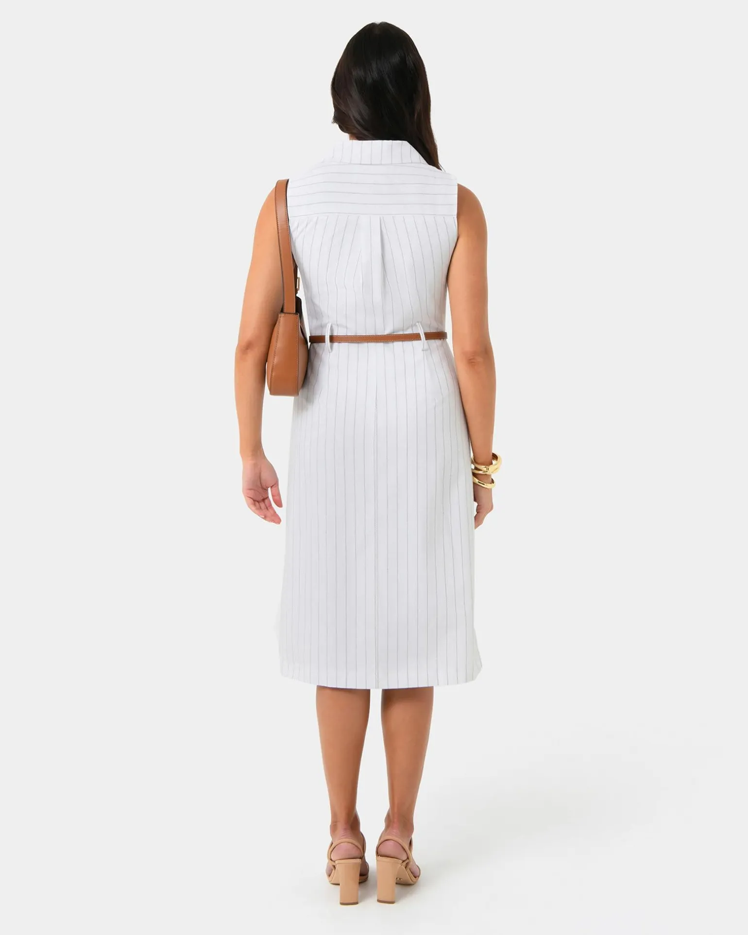 Ria Stripe Cotton Blend Dress
