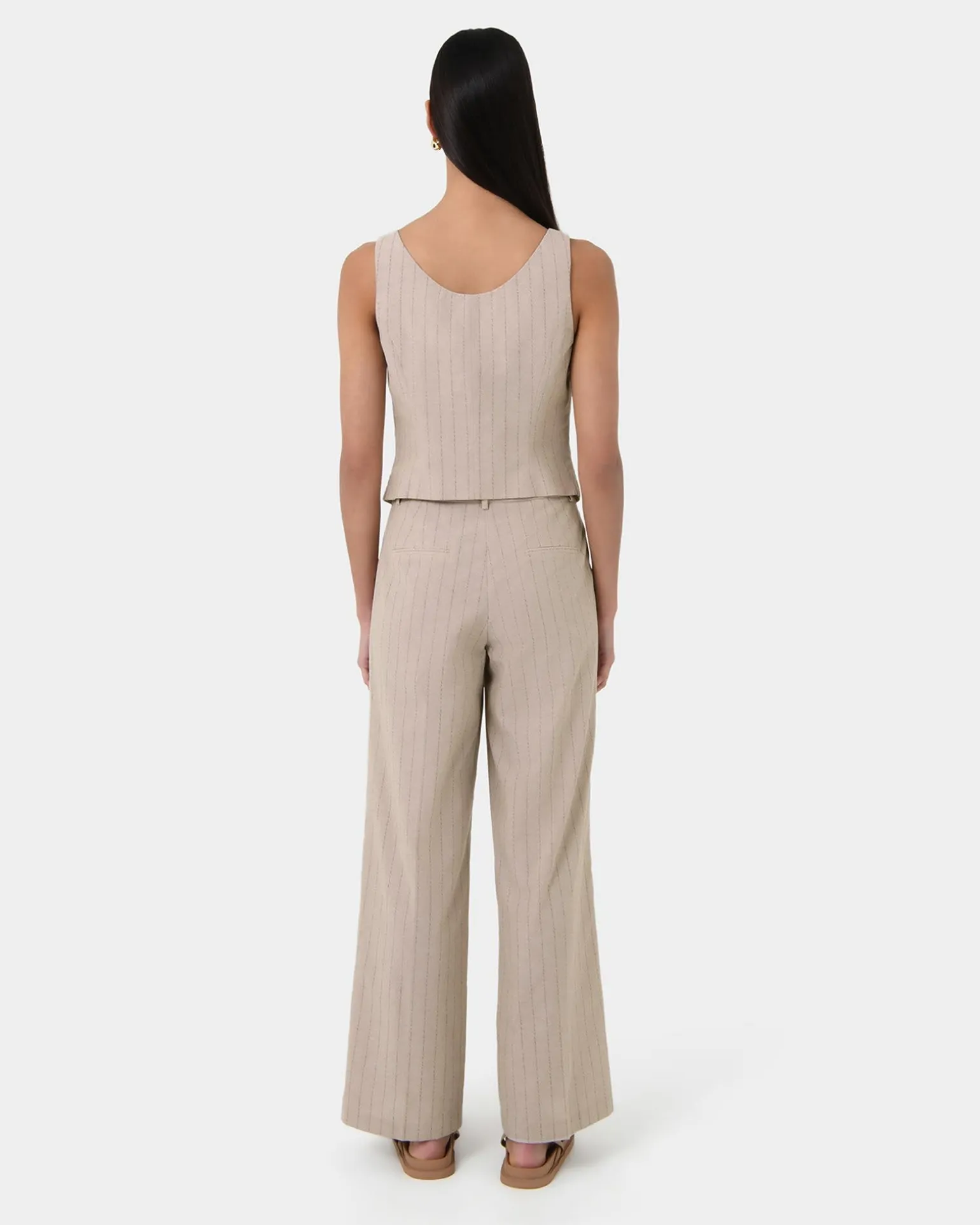 Ria Stripe Cotton Blend Pants
