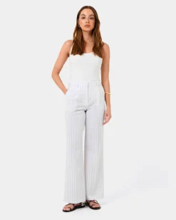 Ria Stripe Cotton Blend Pants