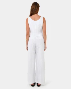 Ria Stripe Cotton Blend Vest