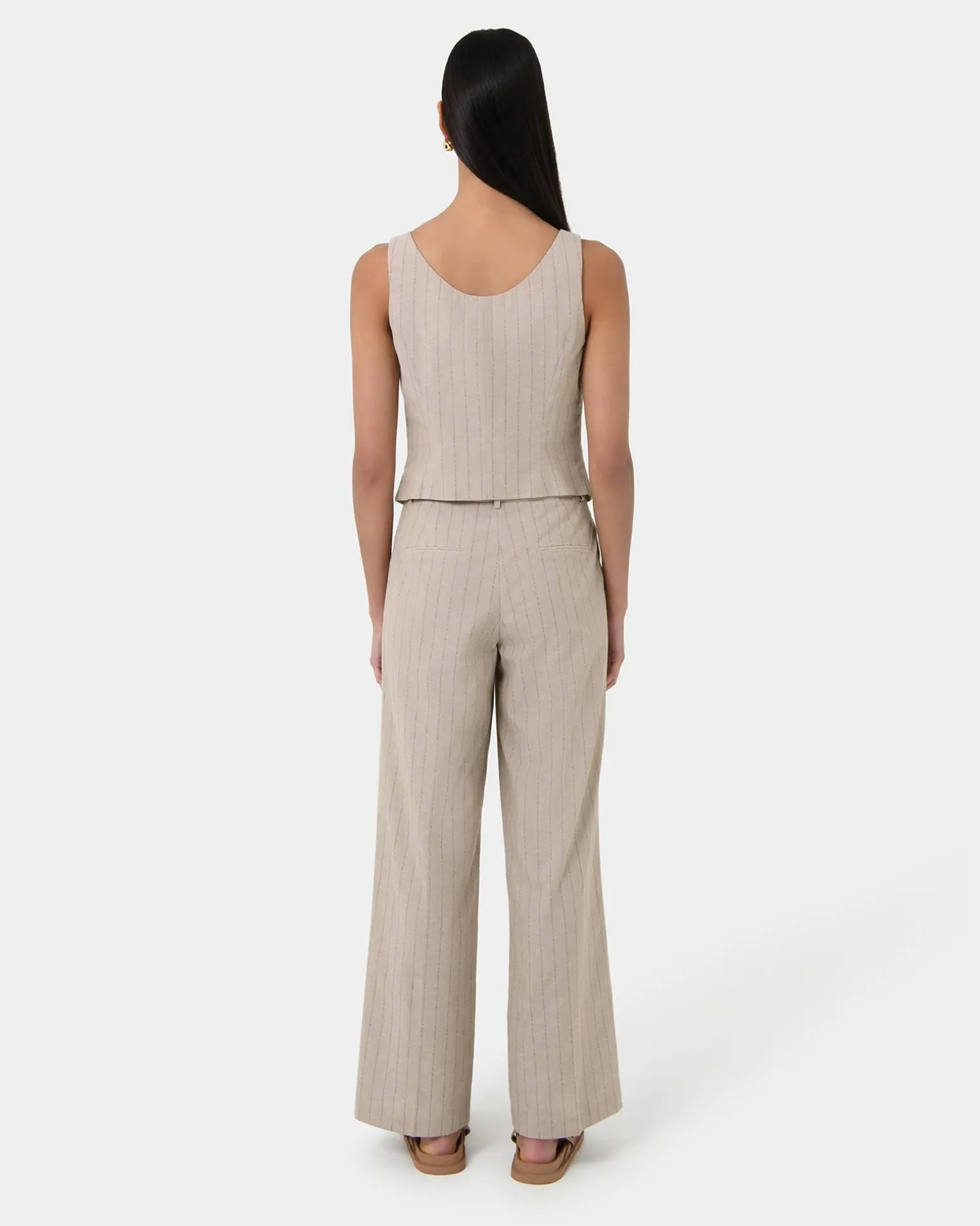 Ria Stripe Cotton Blend Vest