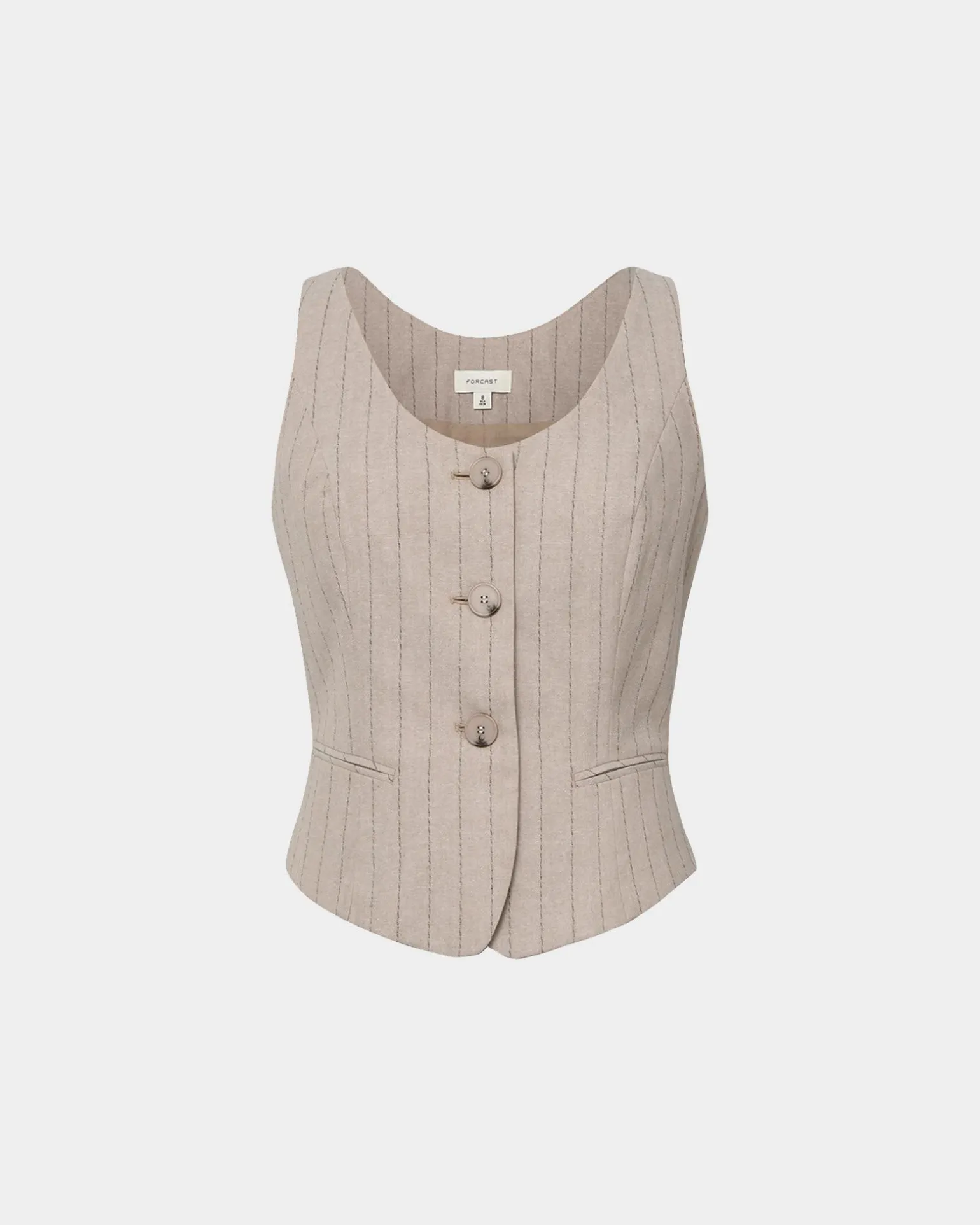 Ria Stripe Cotton Blend Vest