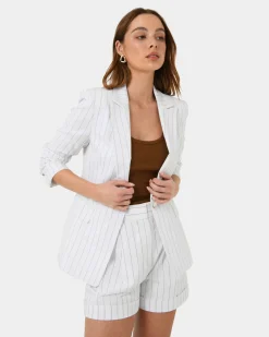 Ria Stripe Cotton Jacket
