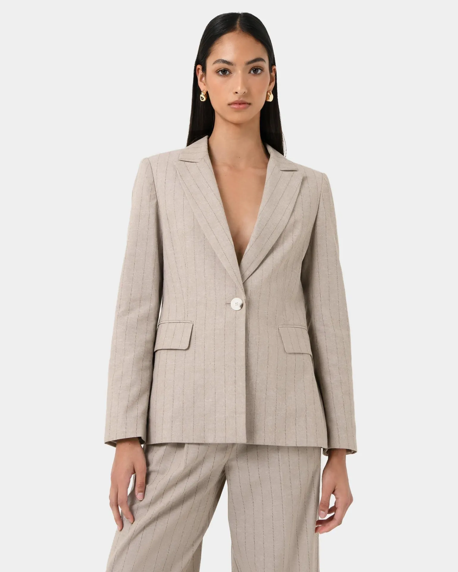 Ria Stripe Cotton Jacket