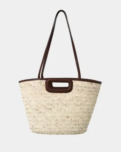 Rome Leather Palm Leaf Bag L
