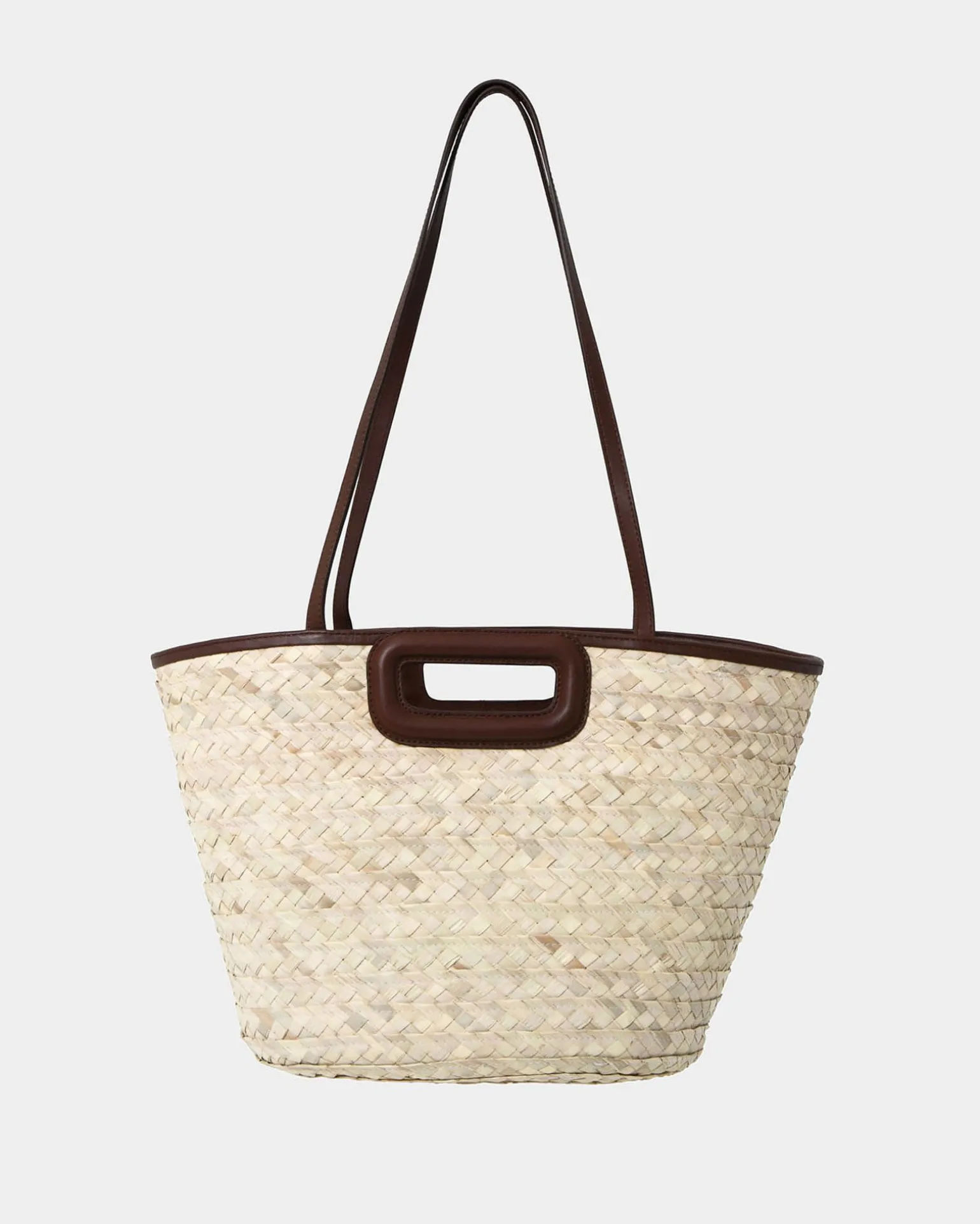 Rome Leather Palm Leaf Bag L