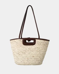 Rome Leather Palm Leaf Bag L
