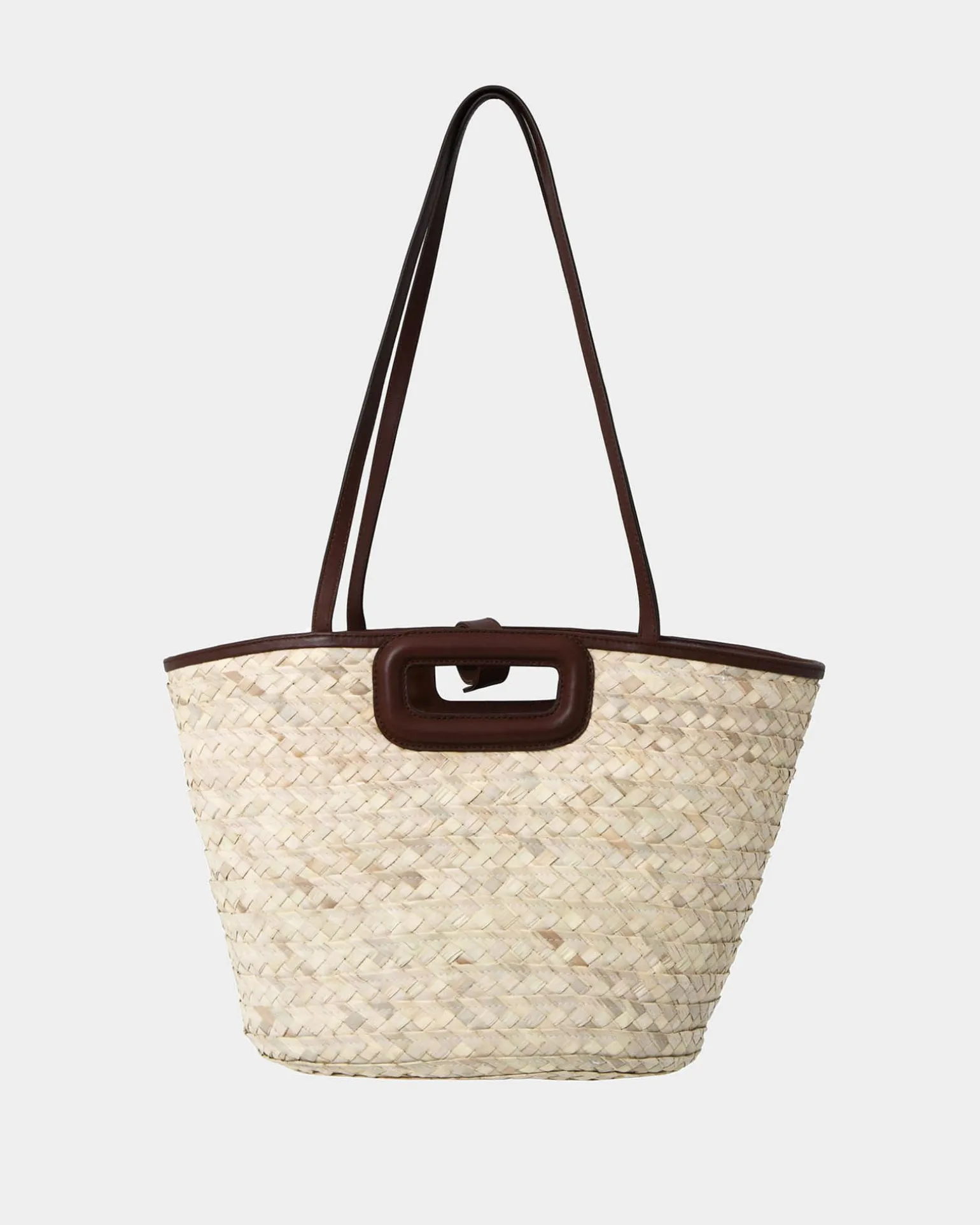 Rome Leather Palm Leaf Bag L