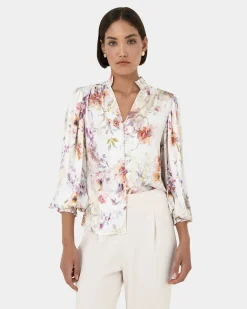 Rosy Bell Sleeve Blouse