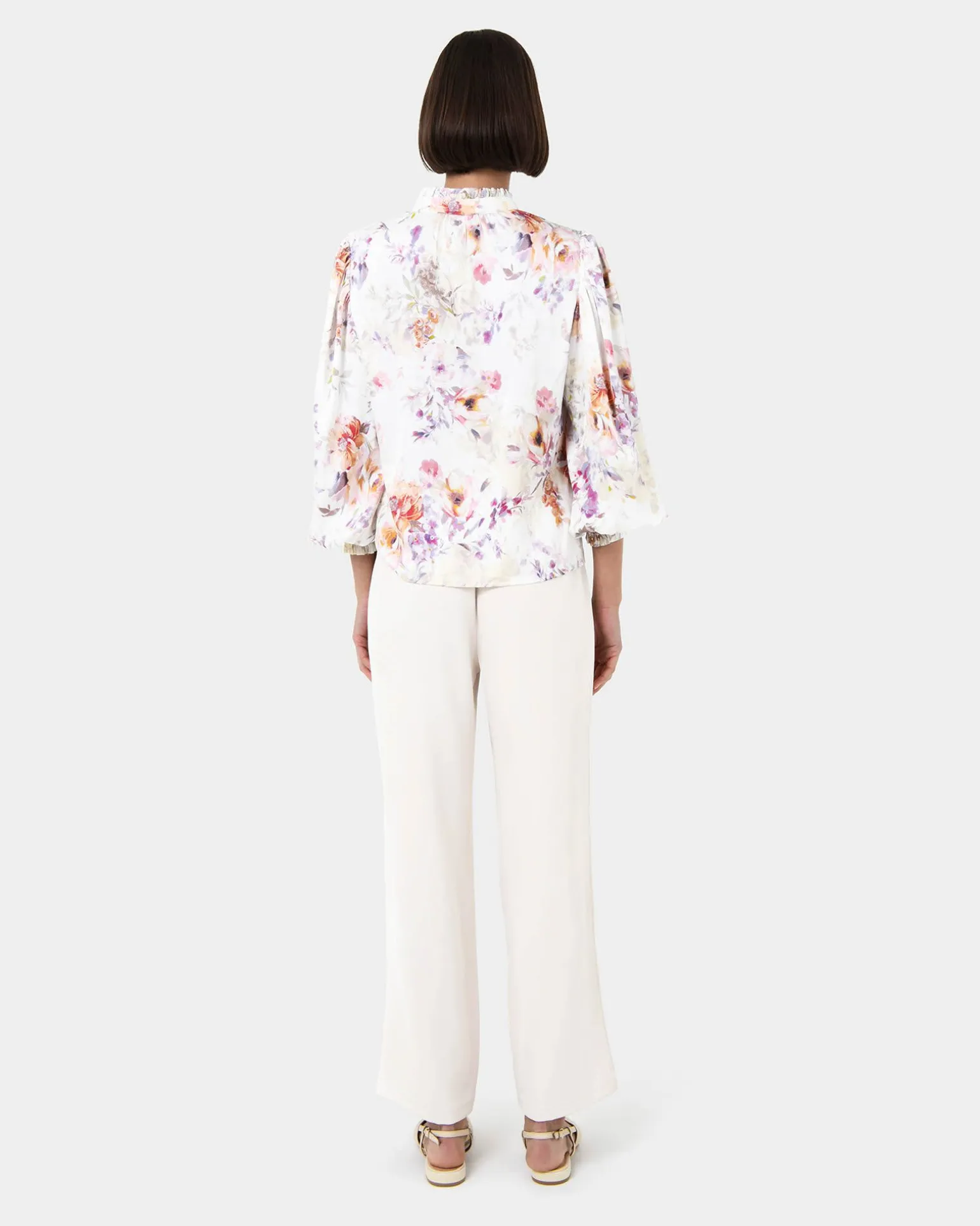 Rosy Bell Sleeve Blouse
