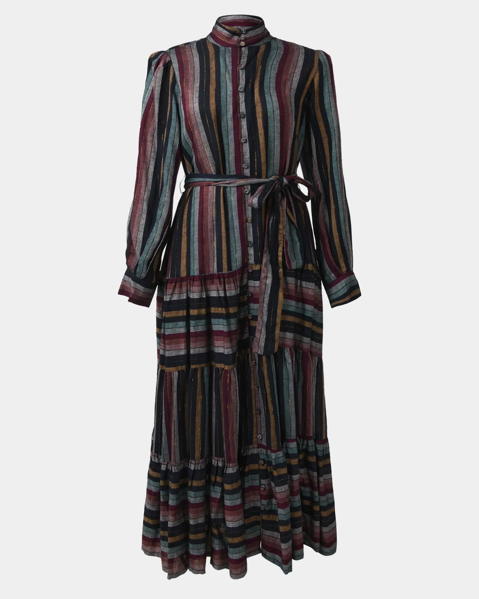 Roxana Linen Tiered Maxi Dress