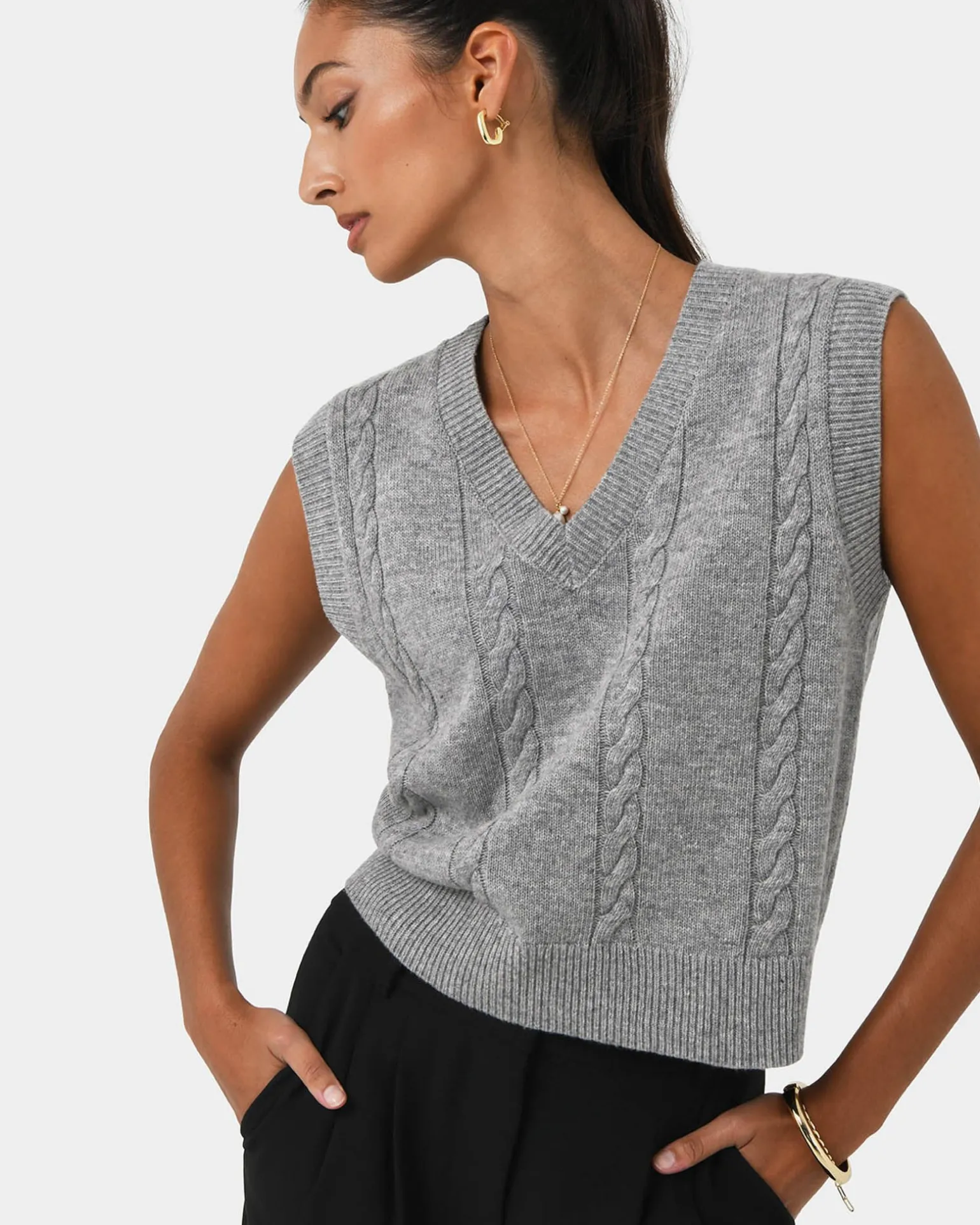 Rulia V-neck Knit Vest