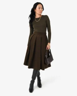 Ryan Pleated Midi Skirt