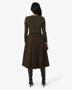 Ryan Pleated Midi Skirt