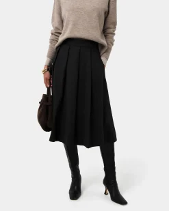 Ryan Pleated Midi Skirt