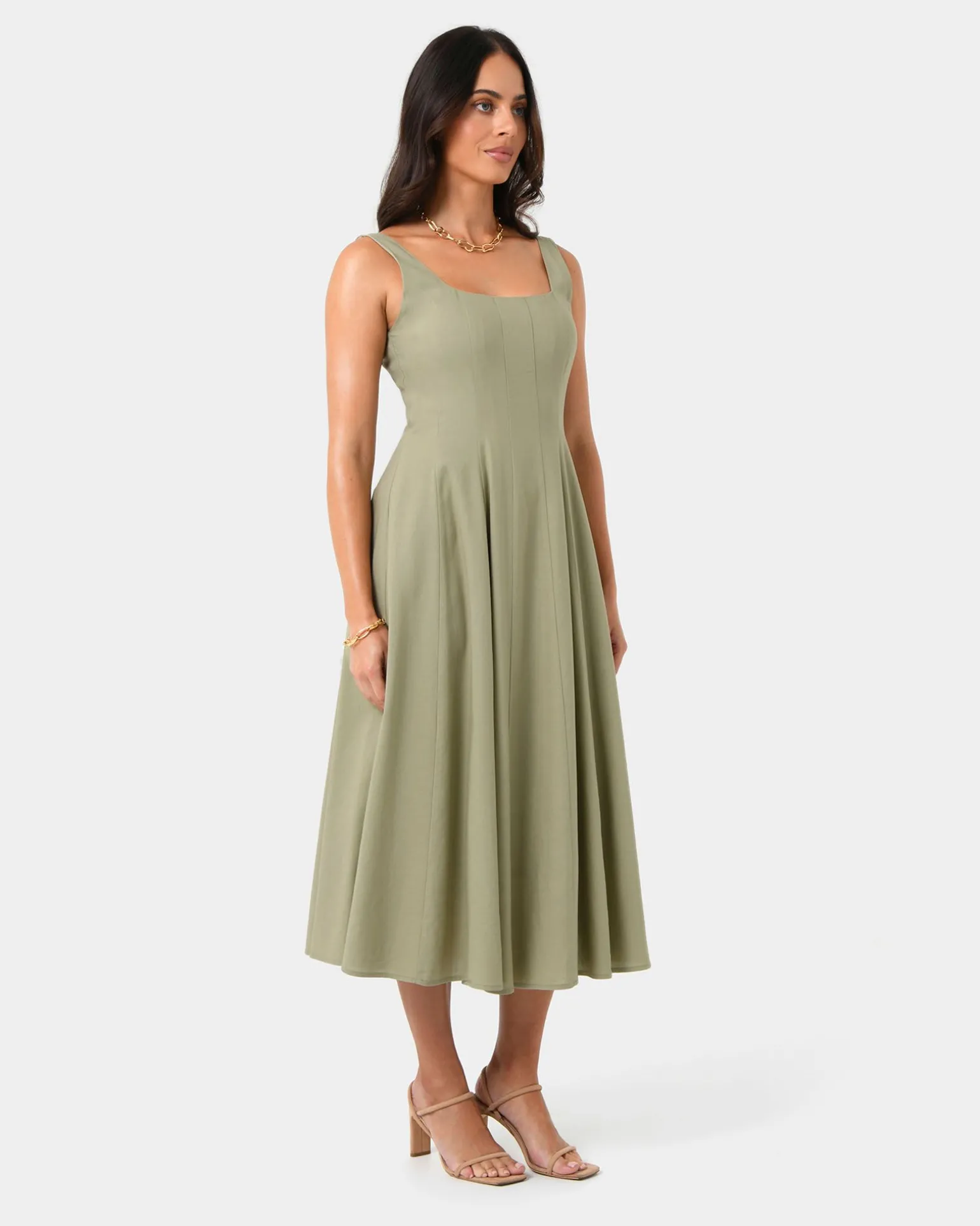 Saira 2 Linen A-line Dress
