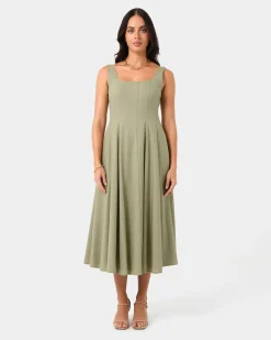 Saira 2 Linen A-line Dress