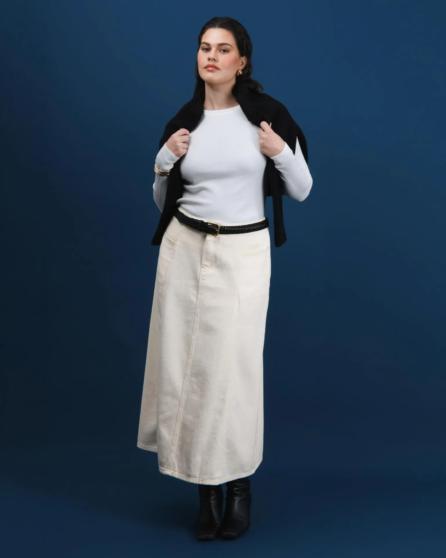 Sam Panel Denim Skirt