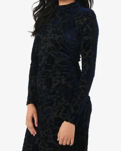 Sapphire Velvet Burnout Dress